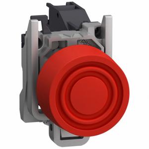 SCHNEIDER ELECTRIC XB4BPS42GEX Push Button With Integrated Boot, Red, 22 mm Size, 1 No, Metal, Metal | CU2CWR 292ML5