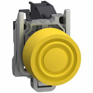 SCHNEIDER ELECTRIC XB4BPS51GEX Drucktaster mit integrierter Manschette, gelb, 22 mm Größe, 1 Nein, Metall, Metall | CU2CWU 292ML6