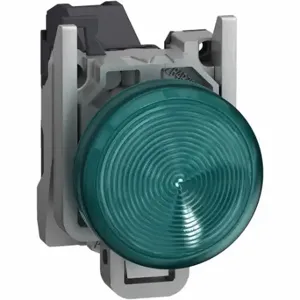 SCHNEIDER ELECTRIC XB4BVBM3GEX Complete Pilot Light, Green, 24 To 254VAC/Dc, 22 mm Size, Metal, Led, Led | CU2CCK 292MM2