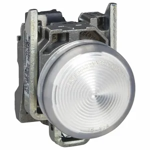 SCHNEIDER ELECTRIC XB4BVM1 Pilot Light Complete, 22 mm Size, 230 to 240 VAC, White, LED, Round, Screw Clamp | CU2DKZ 55WJ77