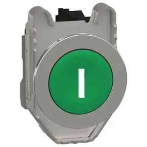 SCHNEIDER ELECTRIC XB4FA3311 Push-Button, 30 mm Size, Momentary, Green, Chrome Plated Metal | CU2CPJ 55WG55