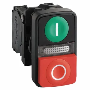 SCHNEIDER ELECTRIC XB5AW73731G5 Illuminated Push Button 22mm 1no/1nc Green/red | AF7ZGU 23V766