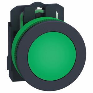 SCHNEIDER ELECTRIC XB5FVB3 Pilot Light, 30 mm Size, Module Not Included, 24VAC/DC, Green, LED, Round Clamp | CU2APK 55XA47