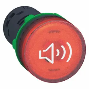 SCHNEIDER ELECTRIC XB5KS2M4 Buzzer, 230 to 240V, 90 dB Decibels, 1.14 Inch Height, 1.14 Inch Width, Red | CU2ANF 55WL18