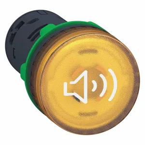 SCHNEIDER ELECTRIC XB5KS2M8 Buzzer, 230 to 240V, 90 dB Decibels, 1.14 Inch Height, 1.14 Inch Width, Yellow | CU2ANG 55WL19