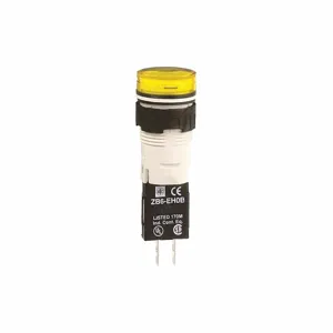 SCHNEIDER ELECTRIC XB6AV5GB Pilot Light Complete, 16 mm Size, Full Volt, 120VAC, Yellow, LED | CU2DDD 48R955