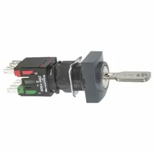 SCHNEIDER ELECTRIC XB6DGC5B Selector Switch, 16 mm Size, 2 Position, Maintained/Maintained, Plastic, Lever | CU2DRC 55WU54