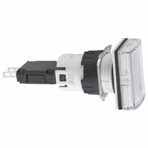 SCHNEIDER ELECTRIC XB6DV1BB Meldeleuchte, 16 mm Größe, Vollvolt, 12 bis 24 VAC/DC, weiß, LED, rechteckig | CU2CNX 55WU56