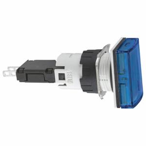 SCHNEIDER ELECTRIC XB6DV6BB Meldeleuchte, 16 mm Größe, Vollvolt, 12 bis 24 VAC/DC, blau, LED, rechteckig | CU2CNW 55WU60