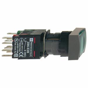 SCHNEIDER ELECTRIC XB6DW3B1B Illuminated Push Button, Momentary, Green, Led, 1 No | CU2BTK 55WU64