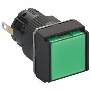 SCHNEIDER ELECTRIC XB6ECV3BP Meldeleuchte, 16 mm Größe, Vollvolt, 24 V DC, grün, LED, quadratisch, Schnellanschluss | CU2DDJ 55WU80