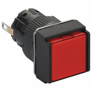 SCHNEIDER ELECTRIC XB6ECV4BP Pilot Light, 16 mm Size, Full Volt, 24 V DC, Red, LED, Square, Quick Connect | CU2CNN 55WP40