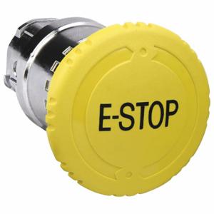 SCHNEIDER ELECTRIC ZB4BS5540 Push-Button, 22 mm Size, Maintained Push/Turn To Release, Yellow, 13/4X | CU2CHP 55WG39