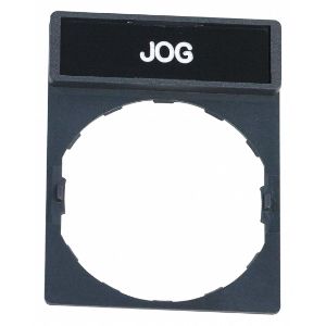 SCHNEIDER ELECTRIC ZBY2382 Legend Plate Rectangular Jog Black/red | AG6VBQ 48K834