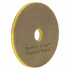 SCOTCH-BRITE 09543 Scrubbing Pad, Yellow, 18 Inch Floor Pad Size, 175 To 600 Rpm, 5 PK | CU2HUF 458K83