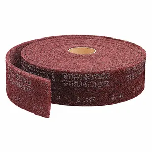 SCOTCH-BRITE 61500189594 Surface Conditioning Roll, 12 Inch W x 30 ft Length, Aluminum Oxide, Very Fine, Maroon | CU2HQM 52WN54