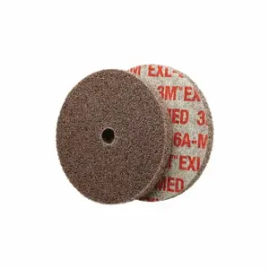 SCOTCH-BRITE 7000045935 Unitized Wheel, 3 Inch Dia x 1/4 Inch W, 1/4 Inch Arbor Hole, Aluminum Oxide, Medium | CU2JGM 476W69