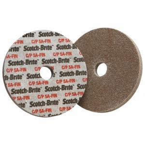 SCOTCH-BRITE 7000120875 Unitized Wheel, 6 Inch Dia x 1 Inch W, 1/2 Inch Arbor Hole, Aluminum Oxide, Fine, Medium 5 | CU2JJZ 476U12