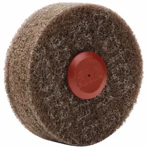 SCOTCH-BRITE 7000120710 Cut And Polish Disc, 4 Inch Dia X 1 1/4 Inch W, 1/4 Inch Straight Shaft, Aluminum Oxide | CU2HUK 476T66