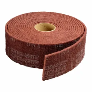 SCOTCH-BRITE 7000120781 Surface Conditioning Roll, 4 Inch W x 30 ft Length, Aluminum Oxide, Medium, Maroon, HS-RL | CU2HQW 476X63