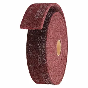 SCOTCH-BRITE 7000121024 Surface Conditioning Roll, 6 Inch W x 30 ft Length, Aluminum Oxide, Very Fine, Maroon | CU2HRK 476Y93