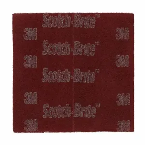 SCOTCH-BRITE 7100112579 Sanding Hand Pad, 6 X 9 Inch Size, Aluminum Oxide, Very Fine, Maroon, 60 PK | CU2HTH 476R97