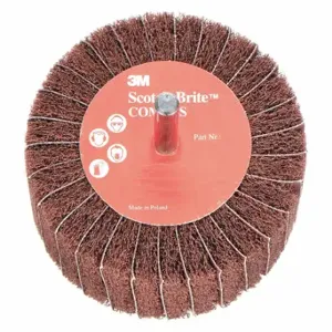 SCOTCH-BRITE FN510079323 Interleaf Flap Wheel, 3 Inch Dia X 1 3/4 Inch Width, 1/4 Inch Straight-Shank | CU2HNA 20RU21