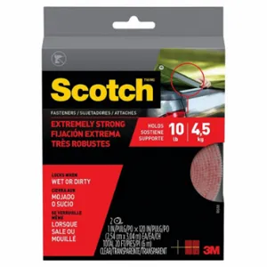 SCOTCH RFD7070 Fastener, Heavy-Duty, 1 Inch x 10 ft, Clear, 2 PK | CU2JPG 43WC53