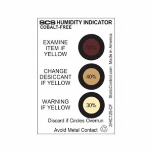 SCS 3HIC125-CF Humidity Measurement Card 3-Spots, 2 Inch Width, 3 Inch Length, 3 Dots | CU2KNG 788X30