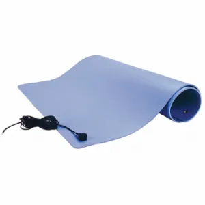 SCS TM2436L3BL-L Dissipative Table Mat, Blue Vinyl Three-Layer Construction | CU2KPA 20FW86