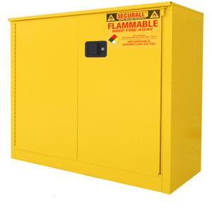 SECURALL PRODUCTS A230 Flammable Safety Cans Storage Cabinet, Self-Close/ Latch, Sliding Door, 30 Gallon | CJ6QUR