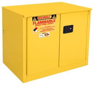 SECURALL PRODUCTS A231 Flammable Safety Cans Storage Cabinet, Self-Close/ Latch, Sliding Door, 30 Gallon | CJ6QUV
