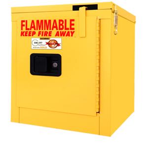 SECURALL PRODUCTS A302 Flammable Safety Cans Storage Cabinet, Self-Close/Latch, Safe-T-Door, 4 Gallon | CJ6QUK