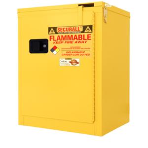 SECURALL PRODUCTS A305 Flammable Safety Cans Storage Cabinet, Self-Close/ Self-Latch, Safe-T-Door, 12 Gallon | CJ6QUM
