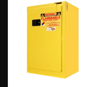 SECURALL PRODUCTS A310 Flammable Safety Cans Storage Cabinet, Self-Close/ Self-Latch, Safe-T-Door, 16 Gallon | CJ6QUP