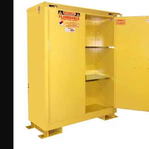 SECURALL PRODUCTS A345WP1 Flammable Safety Cans Storage Cabinet, Outdoor, Self-Close/Latch, Safe-T-Door, 45 Gallon | CJ6QYK