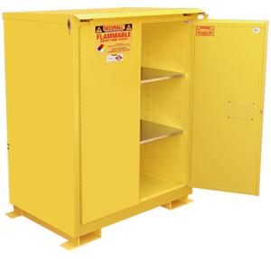SECURALL PRODUCTS A390WP1 Flammable Safety Cans Storage Cabinet, Outdoor, Self-Close/Latch, Safe-T-Door, 90 Gallon | CJ6QYP