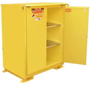 SECURALL PRODUCTS A390WP1 Flammable Safety Cans Storage Cabinet, Outdoor, Self-Close/Latch, Safe-T-Door, 90 Gallon | CJ6QYP