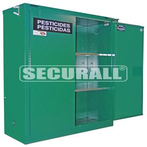 SECURALL PRODUCTS AG145 Pesticide Cabinet, Self-Latch, Standard 2-Door, 45 Gallon Capacity | CJ6QXM
