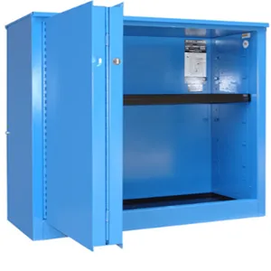 SECURALL PRODUCTS C230 Acids/ Corrosives Storage Cabinet, Self-Close/ Self-Latch, Sliding Door, 30 Gallon | CJ6QVY