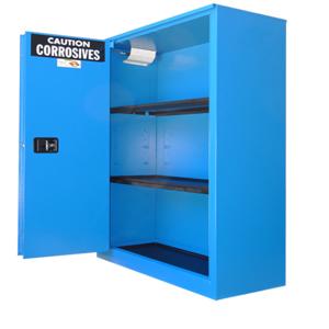 SECURALL PRODUCTS C245 Acids/ Corrosives Storage Cabinet, Self-Close/ Self-Latch, Sliding Door, 45 Gallon | CJ6QWB