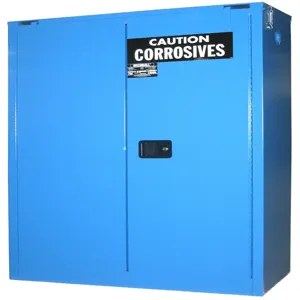 SECURALL PRODUCTS C345 Acids/ Corrosives Storage Cabinet, Self-Close/ Self-Latch, Safe-T-Door, 45 Gallon | CJ6QWC