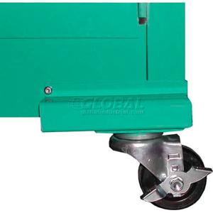 SECURALL PRODUCTS CA18-MGREEN MG Cabinet Caster Assembly, 18 Inch Depth | CJ6REQ