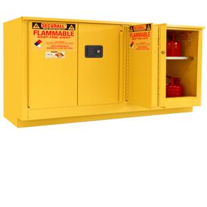 SECURALL PRODUCTS L244 Laboratory Flammables Storage Cabinet, Self-Close/ Self-Latch, Sliding Door, 44 Gallon | CJ6QXZ