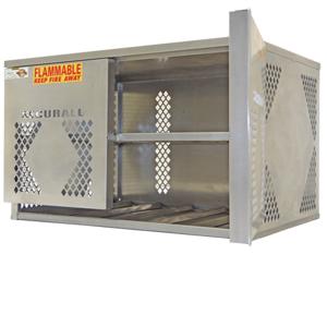 SECURALL PRODUCTS LP6S LP And Oxygen Gas Cylinder Cabinet, Horizontal, 6 Cylinders, Aluminum | CJ6QYR