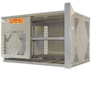 SECURALL PRODUCTS LP6S LP And Oxygen Gas Cylinder Cabinet, Horizontal, 6 Cylinders, Aluminum | CJ6QYR