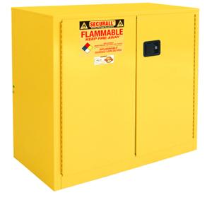 SECURALL PRODUCTS P140 Paints/ Inks Cabinet, Self-Latch, Standard 2-Door, 40 Gallon | CJ6QWK