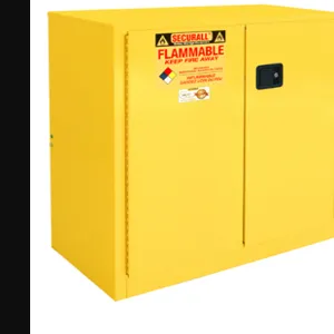 SECURALL PRODUCTS P140 Paints/ Inks Cabinet, Self-Latch, Standard 2-Door, 40 Gallon | CJ6QWK