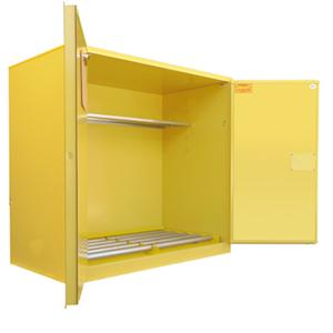 SECURALL PRODUCTS W1080 Hazardous Waste Drums Storage Cabinet, Self-Latch, Standard 2-Door, 120 Gallon | CJ6QXA