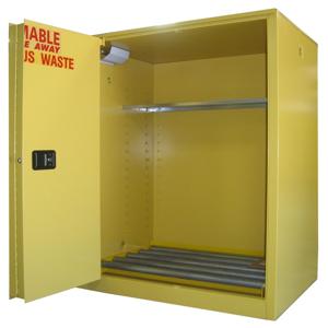 SECURALL PRODUCTS W2075 Hazardous Waste Drums Storage Cabinet, Self-Close/ Self-Latch, Sliding Door, 75 Gallon | CJ6QWZ